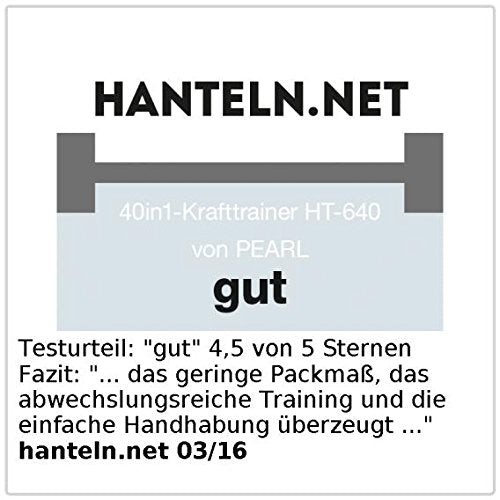 PEARL Sports Ganzkörper Trainer: 40in1 Ganzkörper Krafttrainer HT-640 mit 40 Übungen (Multitrainer, Kraftstation, Multifunktions Hantelbank)