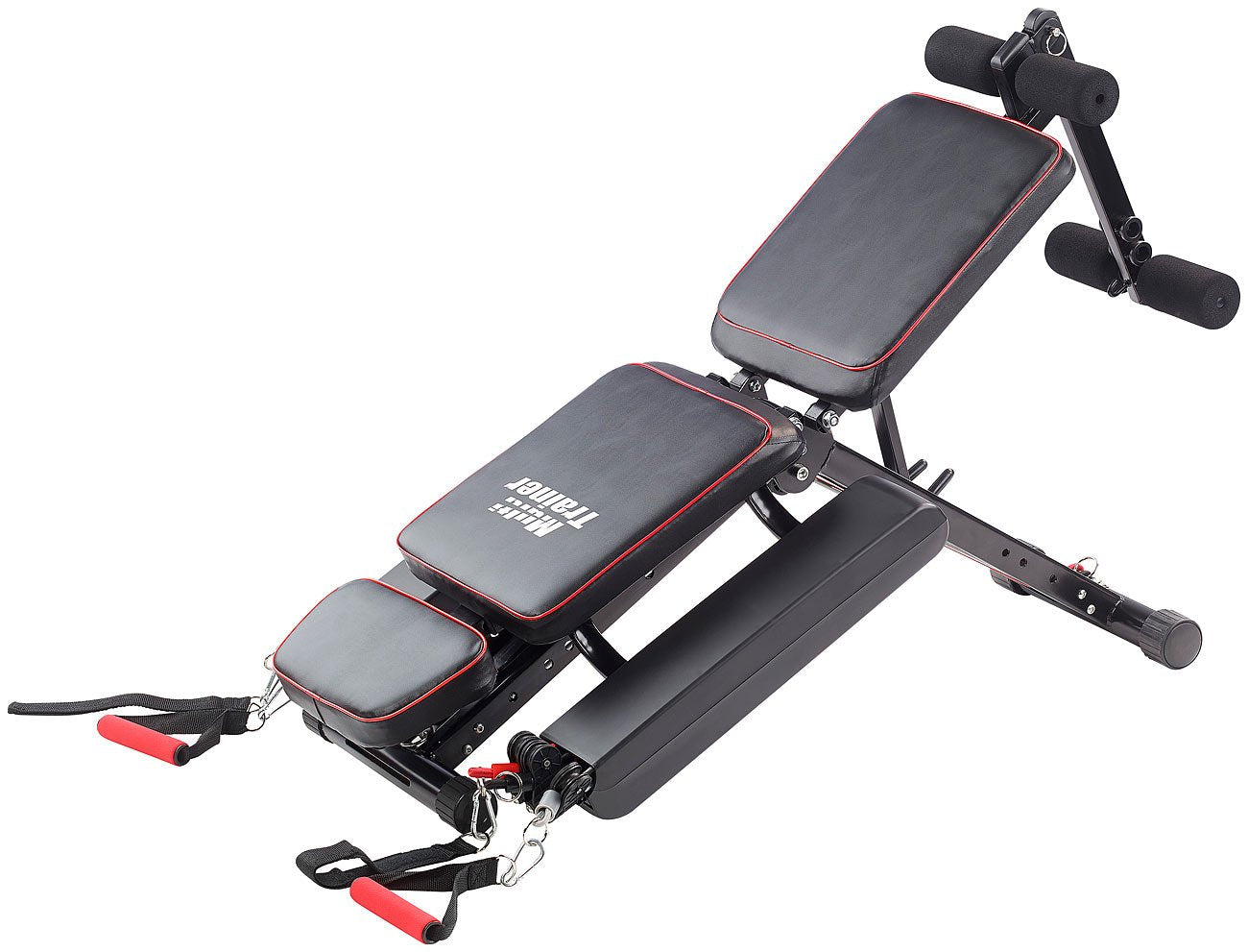 PEARL Sports Ganzkörper Trainer: 40in1 Ganzkörper Krafttrainer HT-640 mit 40 Übungen (Multitrainer, Kraftstation, Multifunktions Hantelbank)