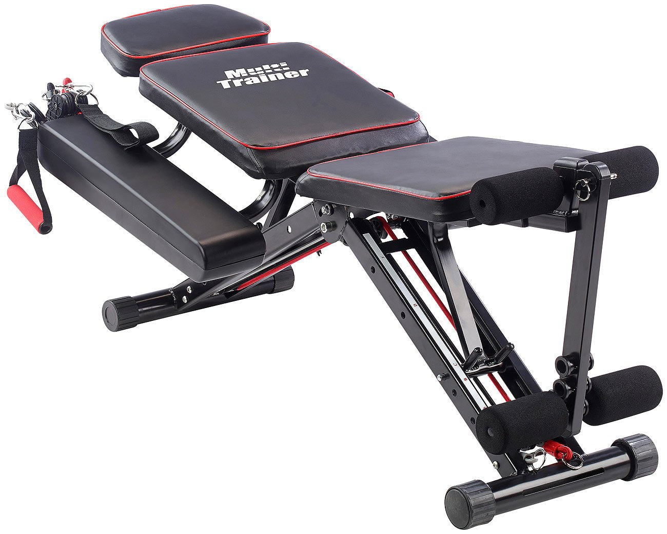 PEARL Sports Ganzkörper Trainer: 40in1 Ganzkörper Krafttrainer HT-640 mit 40 Übungen (Multitrainer, Kraftstation, Multifunktions Hantelbank)