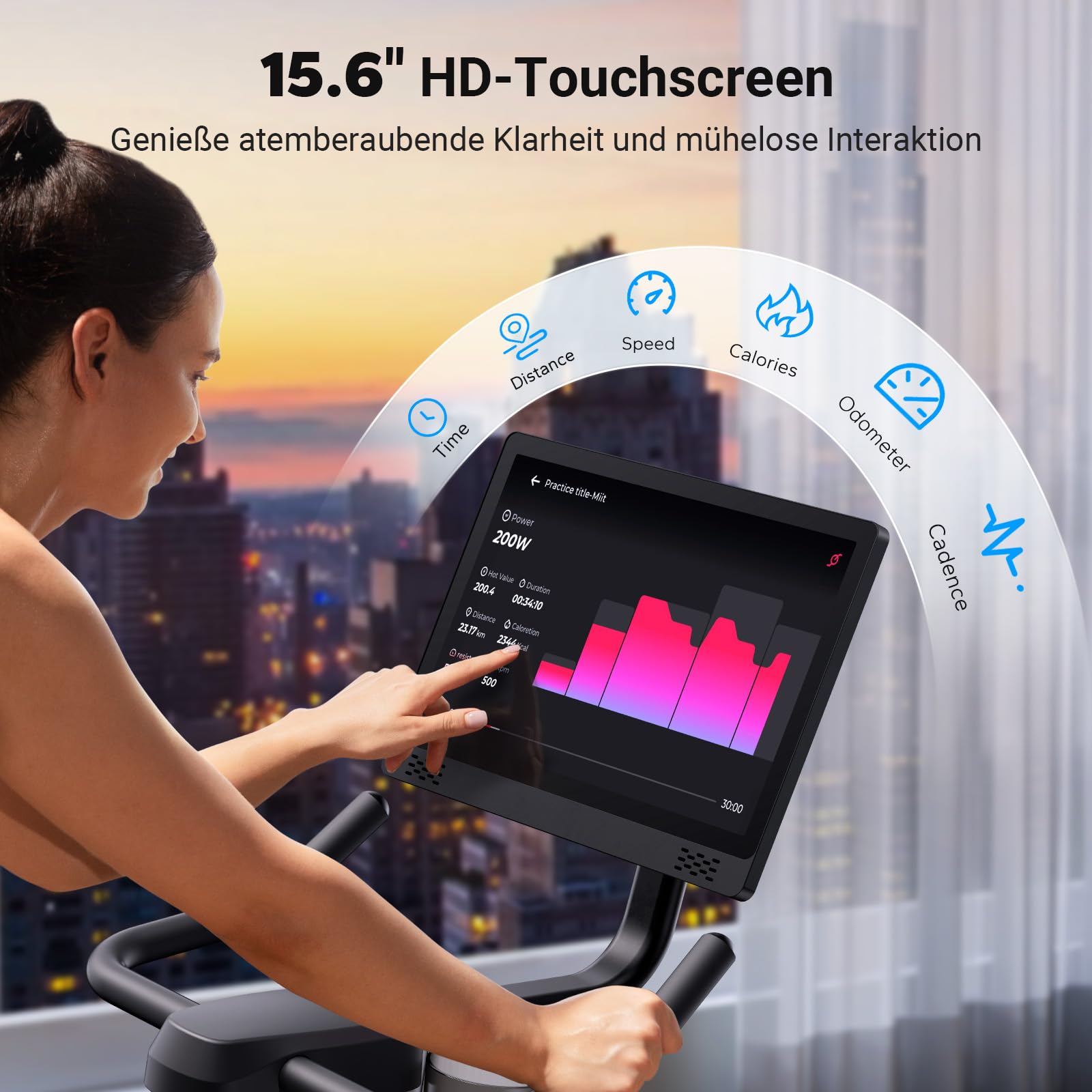 MERACH Heimtrainer Fahrrad mit Magnetischem Widerstand, Hometrainer Fahrrad, Spinning Bike Indoor
